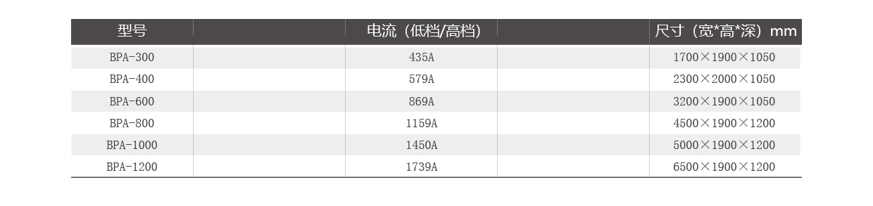 大功率交流测试电源BPA系列技术参数表图片